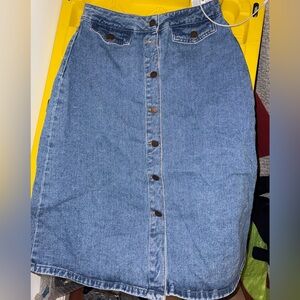 Zara Y2K Denim Button Down Skirt